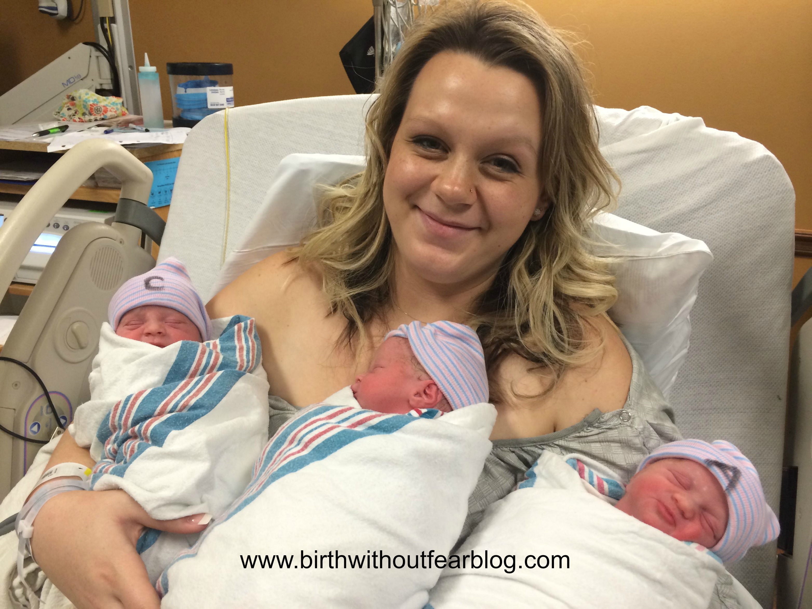 Breastfeeding triplets with Brittany